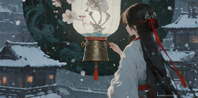 jimeng-2026-04-16-9603-把图片上的文字换成_ The Fox Lantern Shines on Bon…